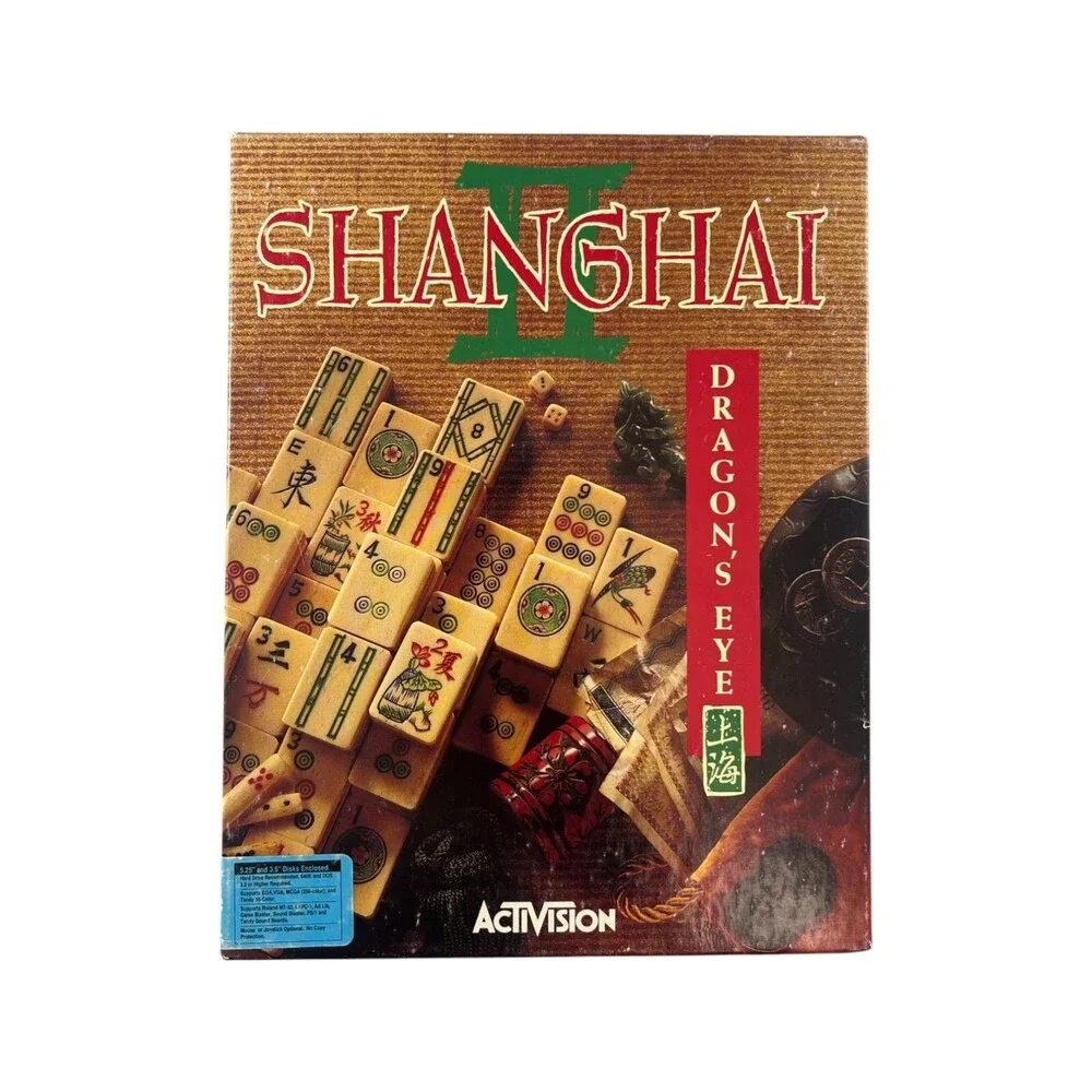 IBM PC Big Box - Shanghai II - Dragon's Eye (Activision) 1990 RARE Tandy